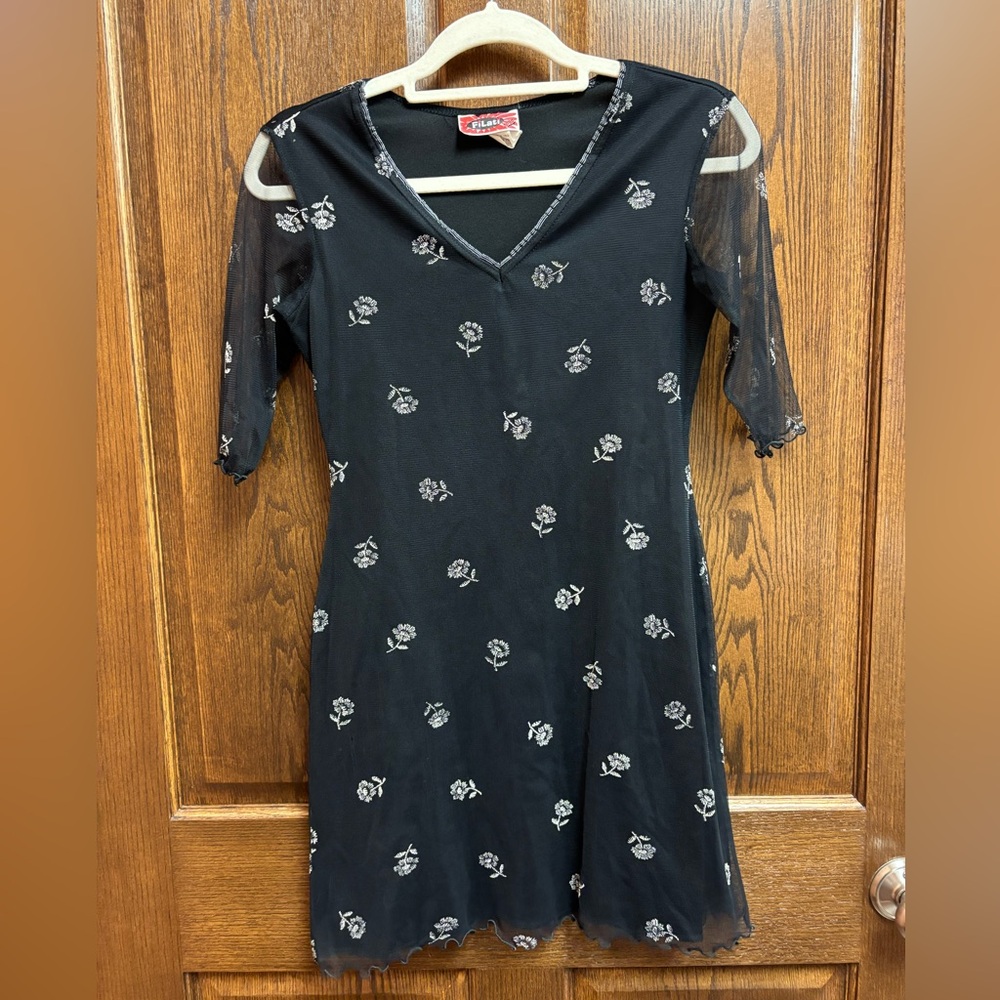 Y2K Black Sheer Dress